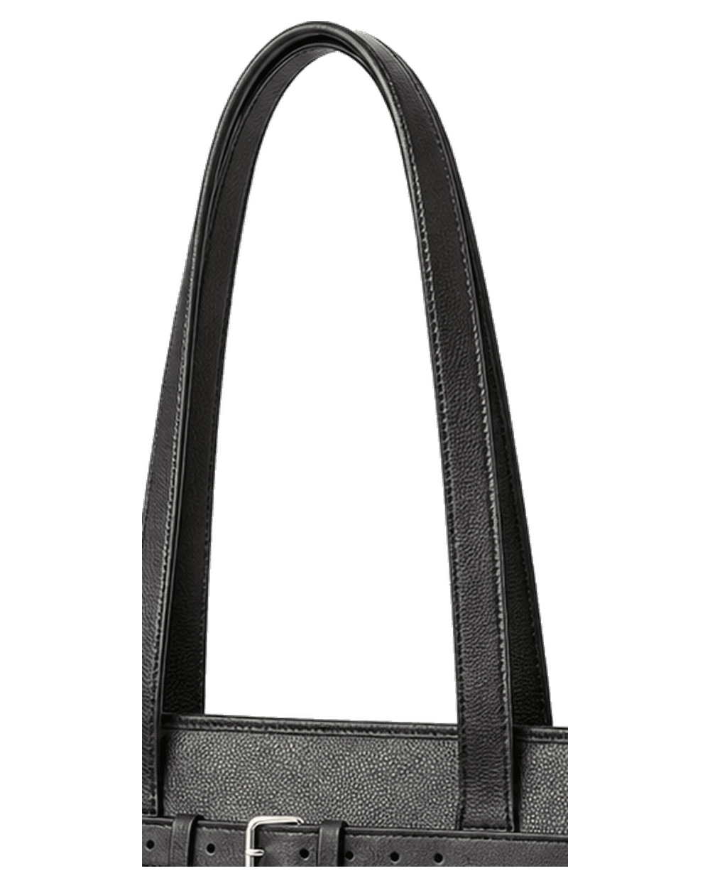 Day Carry Tote Black 핸들 하드웨어 클로즈업
